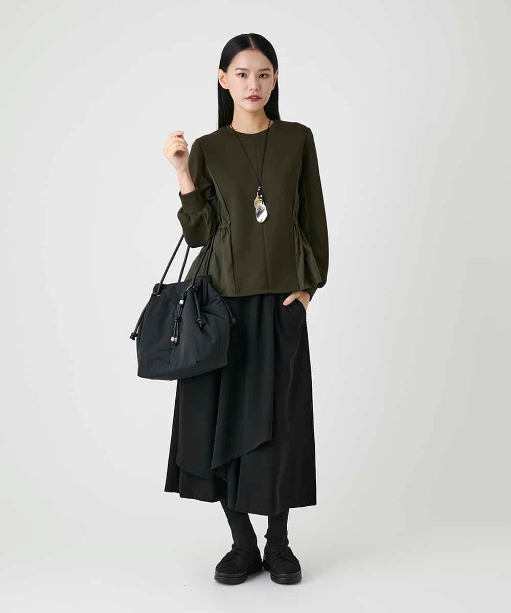 RLKAG10280 HIROKO BIS GRANDE(ヒロコ ビス グランデ) 【大きいサイズ】ストレッチダンボールドッキングプルオーバー /洗える アイボリー