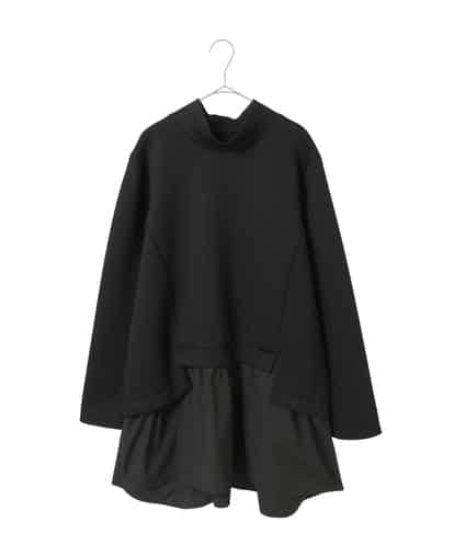 RLKAG11300 HIROKO BIS GRANDE 【大きいサイズ】ストレッチダンボールドッキングデザインチュニック /洗える