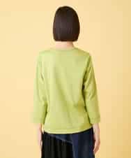 RLKED22210 HIROKO BIS GRANDE(ヒロコ ビス グランデ) 【大きいサイズ】サボテン刺繍コットンTシャツ /洗える ネイビー