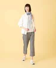 RLKED22210 HIROKO BIS GRANDE(ヒロコ ビス グランデ) 【大きいサイズ】サボテン刺繍コットンTシャツ /洗える ネイビー