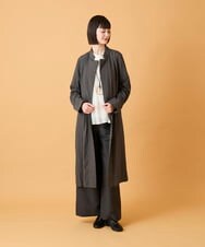 RLLED46350 HIROKO BIS GRANDE(ヒロコ ビス グランデ) 【大きいサイズ】ジャカードストレートパンツ /洗える チャコールブラウン