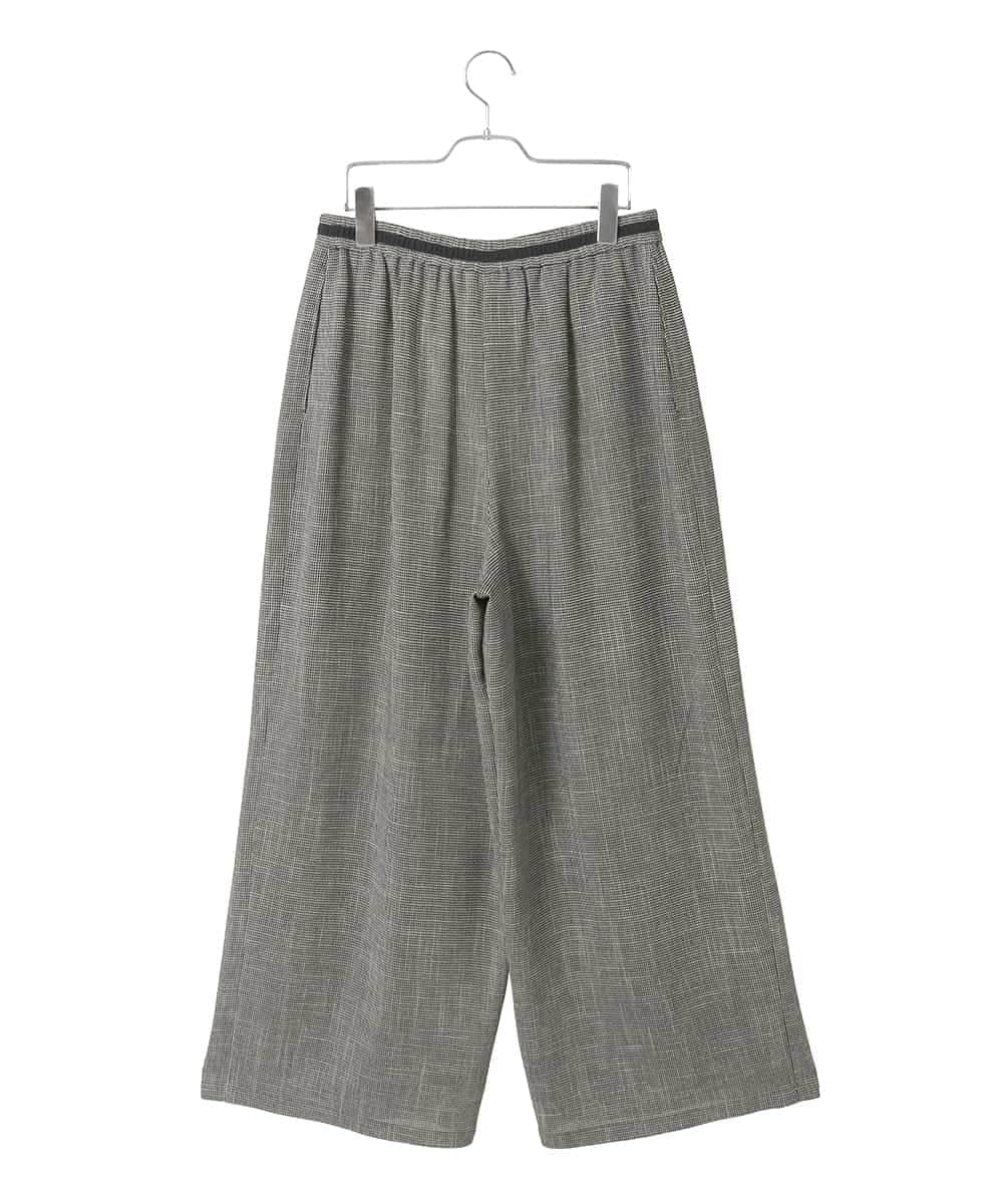 RLLFD03290 HIROKO BIS GRANDE(ヒロコ ビス グランデ) 【大きいサイズ】ツイーディーメッシュワイドパンツ /洗える ブラック