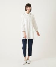 RLLGE55210 HIROKO BIS GRANDE(ヒロコ ビス グランデ) 【大きいサイズ】エアリーフィット2WAYストレッチパンツ ライトグレー