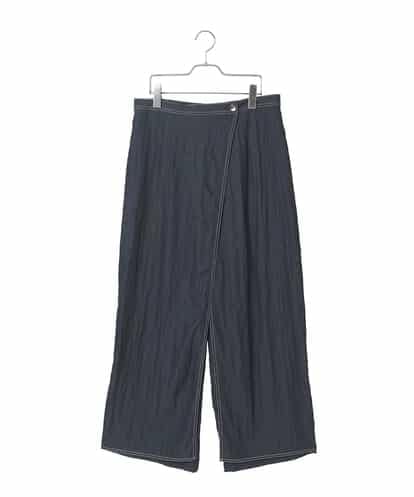 RLLJD03290  【大きいサイズ】デニムライクツイルラップデザインパンツ