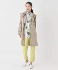 RMUDD60450 HIROKO BIS GRANDE(ヒロコ ビス グランデ) 【大きいサイズ】ビッグカラーテントラインコート /洗える ブルー