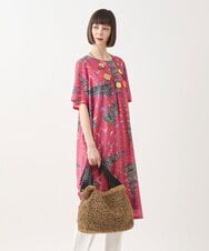RP2GA03090 HIROKO BIS(ヒロコ ビス) マーブル樹脂サークル二連ネックレス ベージュ