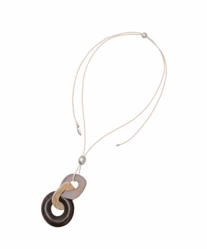 RP2HE03080 HIROKO BIS ウッドアクリルジョイントネックレス
