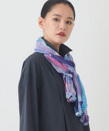 RP3DD06090 HIROKO BIS ワッシャープリントストール /洗える