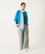 RP3FD06100 HIROKO BIS(ヒロコ ビス) 麻グラデーションストール /洗える ライトブルー