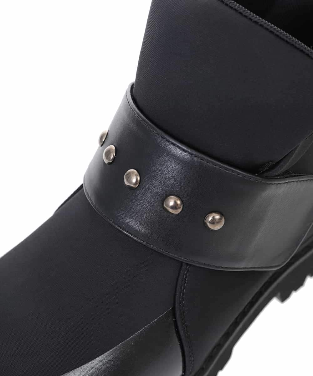 RP6LE17210 HIROKO BIS(ヒロコ ビス) スタッズスリップインブーツ ブラック