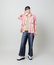 RSBFD05590 TRUNK HIROKO KOSHINO(ヒロココシノ) フラワーファジーローンシャツ ピンク