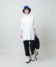 RSBGD14490 TRUNK HIROKO KOSHINO(ヒロココシノ) ビッグシルエット切り替えシャツ/洗える ホワイト