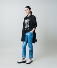 RSBGD14490 TRUNK HIROKO KOSHINO(ヒロココシノ) ビッグシルエット切り替えシャツ/洗える ホワイト