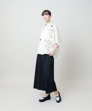 RSBHE19430 TRUNK HIROKO KOSHINO(ヒロココシノ) ヴィンテージサテンドルマンシャツ/日本製/洗える ブラック