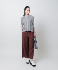 RSBIE06430 TRUNK HIROKO KOSHINO(ヒロココシノ) ジオメトリック柄ブラウス/洗える ベージュ