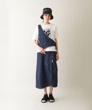 RSDGB01390 TRUNK HIROKO KOSHINO(ヒロココシノ) ストレッチデニムワンショルダーベスト/洗える ネイビー