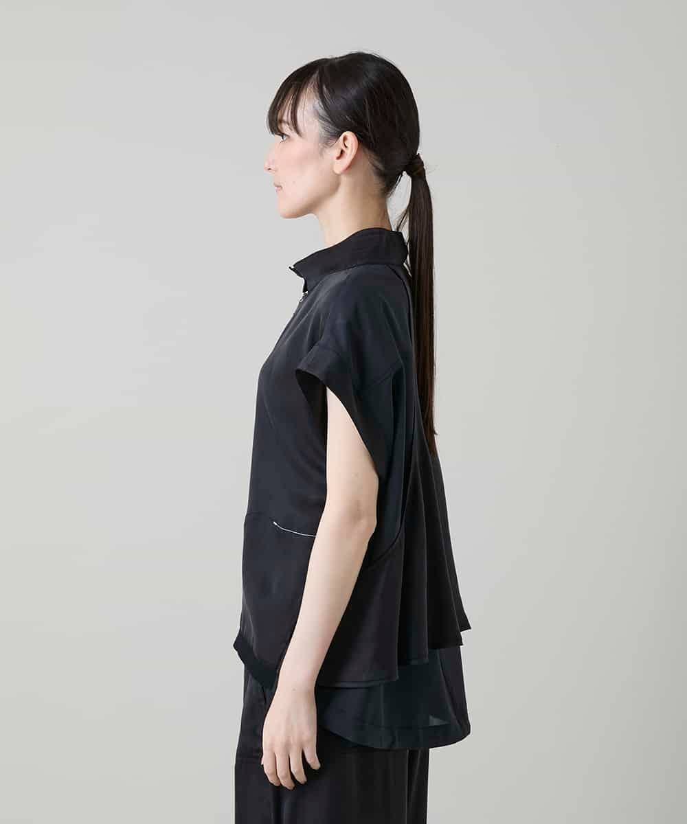 RSDGD09470 TRUNK HIROKO KOSHINO(ヒロココシノ) バックフレアジョイントデザインベスト ダークグレー