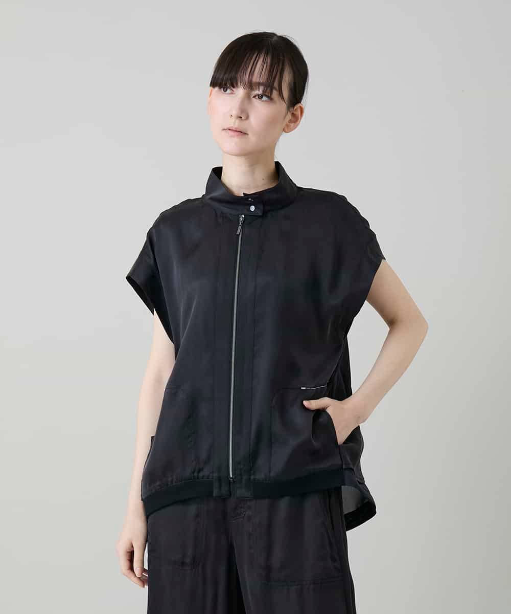 RSDGD09470 TRUNK HIROKO KOSHINO(ヒロココシノ) バックフレアジョイントデザインベスト ダークグレー