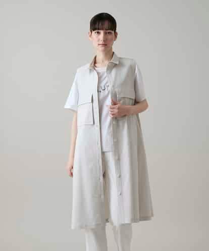 RSEGE16530 TRUNK HIROKO KOSHINO サッカーストライプロングシャツベスト/洗える