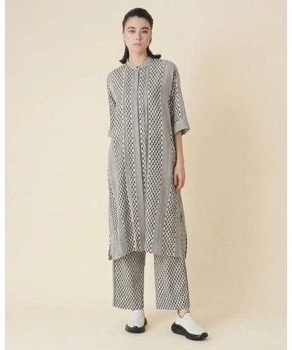 RSEIE07630 TRUNK HIROKO KOSHINO ジオメトリック柄ワンピース/洗える