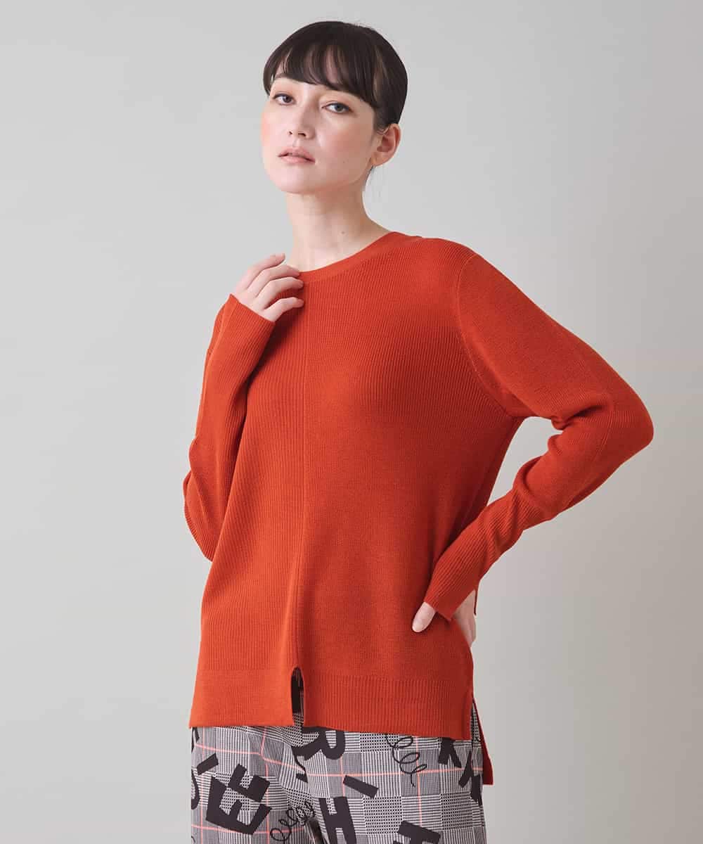 RSFAD12390 TRUNK HIROKO KOSHINO(ヒロココシノ) ウールニットプルオーバー レッド
