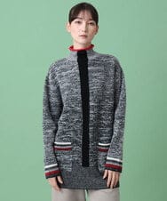 RSFAG10540 TRUNK HIROKO KOSHINO(ヒロココシノ) 杢調ハイネックニットプルオーバー ダークグレー