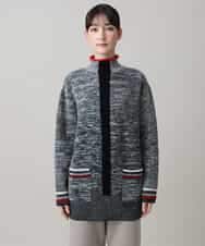 RSFAG10540 TRUNK HIROKO KOSHINO(ヒロココシノ) 杢調ハイネックニットプルオーバー ダークグレー