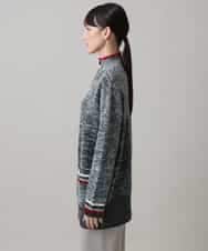 RSFAG10540 TRUNK HIROKO KOSHINO(ヒロココシノ) 杢調ハイネックニットプルオーバー ダークグレー