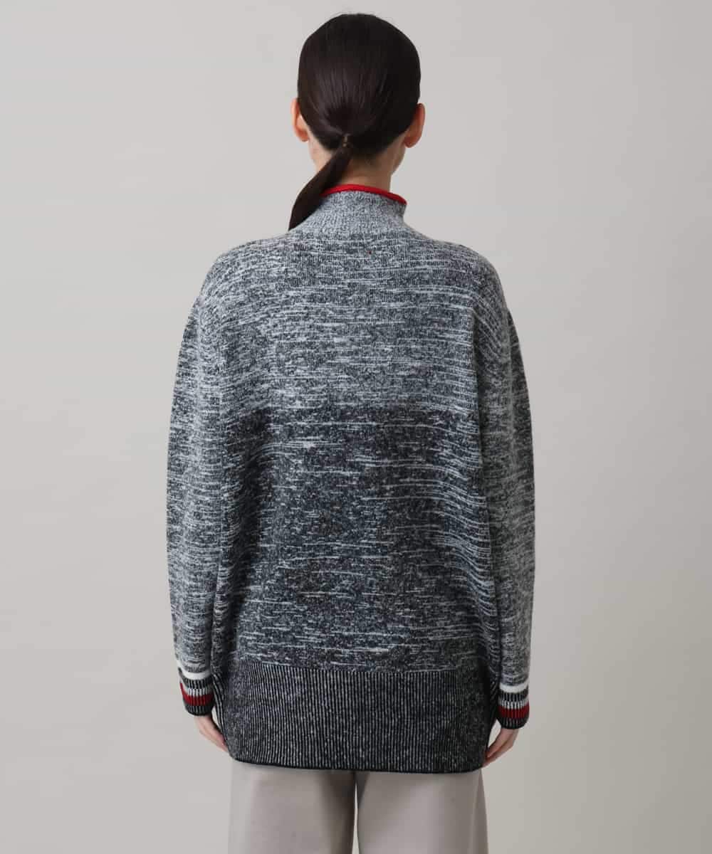 RSFAG10540 TRUNK HIROKO KOSHINO(ヒロココシノ) 杢調ハイネックニットプルオーバー ダークグレー