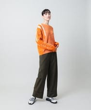 RSFED02430 TRUNK HIROKO KOSHINO(ヒロココシノ) ロゴデザインインターシャニットプルオーバー/洗える オレンジ