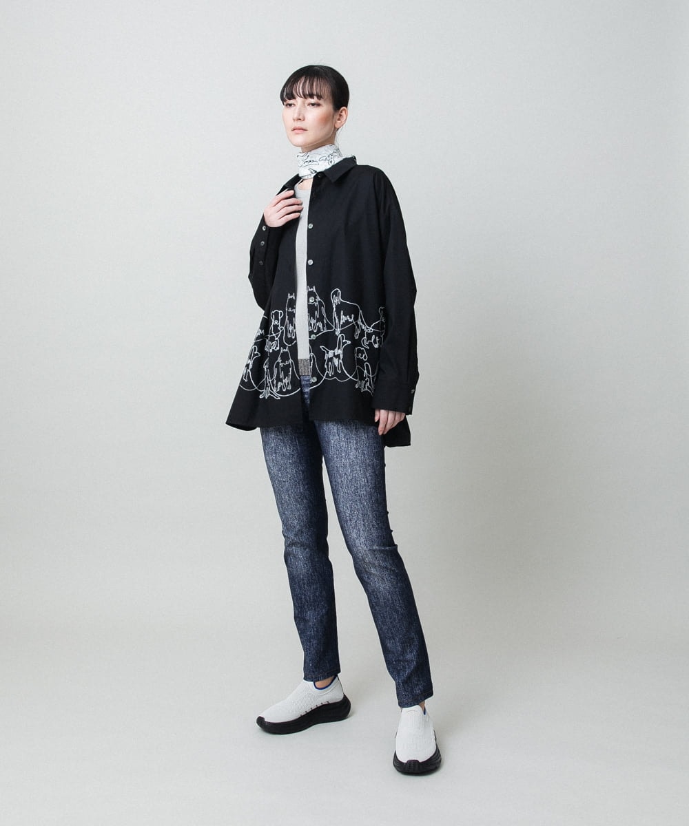 RSFFD08300 TRUNK HIROKO KOSHINO(ヒロココシノ) ソフトラメニットトップス グレージュ