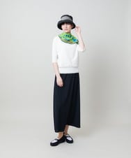 RSFHE16390 TRUNK HIROKO KOSHINO(ヒロココシノ) シアーハイネックライトニットプルオーバー/洗える ホワイト
