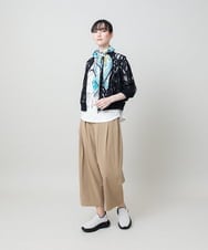 RSJHE04560 TRUNK HIROKO KOSHINO(ヒロココシノ) ロゴレースショートブルゾン/洗える ホワイト