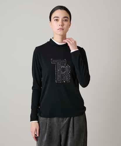 RSKAE07330 TRUNK HIROKO KOSHINO カットワークロゴ刺繍ウォームカットソー/日本製/洗える