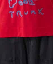 RSKGD07270 TRUNK HIROKO KOSHINO(ヒロココシノ) ウィンドウプリントカットソー/日本製/洗える レッド