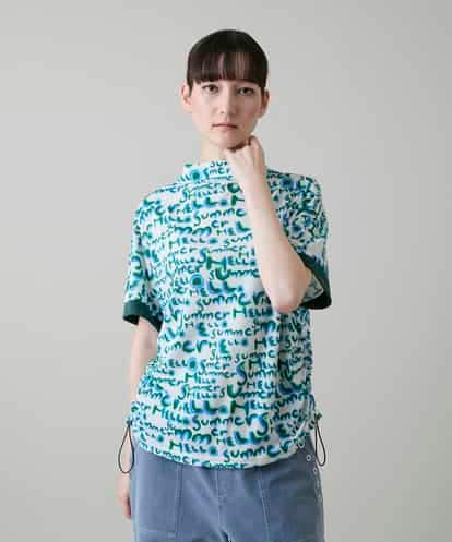 RSKGE07360 TRUNK HIROKO KOSHINO HELLO Summerロゴシアープルオーバー/日本製/洗える
