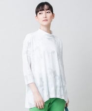 RSKGF30360 TRUNK HIROKO KOSHINO(ヒロココシノ) ドット×迷彩モチーフデザインプルオーバー /日本製/洗える ホワイト