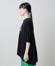 RSKGF52360 TRUNK HIROKO KOSHINO(ヒロココシノ) 【WEB/京王百貨店新宿店限定】アートモチーフベア天竺チュニック /日本製/洗える ブラック