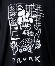 RSKGF52360 TRUNK HIROKO KOSHINO(ヒロココシノ) 【WEB/京王百貨店新宿店限定】アートモチーフベア天竺チュニック /日本製/洗える ブラック