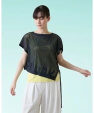 RSKHE02390 TRUNK HIROKO KOSHINO(ヒロココシノ) アシンメトリープリモーディアルベスト/日本製/洗える ネイビー