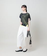 RSKHE02390 TRUNK HIROKO KOSHINO(ヒロココシノ) アシンメトリープリモーディアルベスト/日本製/洗える ネイビー