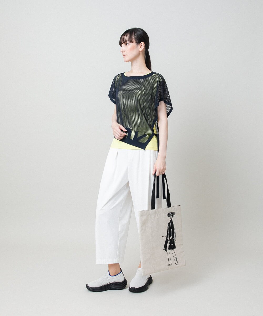 RSKHE02390 TRUNK HIROKO KOSHINO(ヒロココシノ) アシンメトリープリモーディアルベスト/日本製/洗える ネイビー
