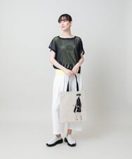 RSKHE02390 TRUNK HIROKO KOSHINO(ヒロココシノ) アシンメトリープリモーディアルベスト/日本製/洗える ネイビー
