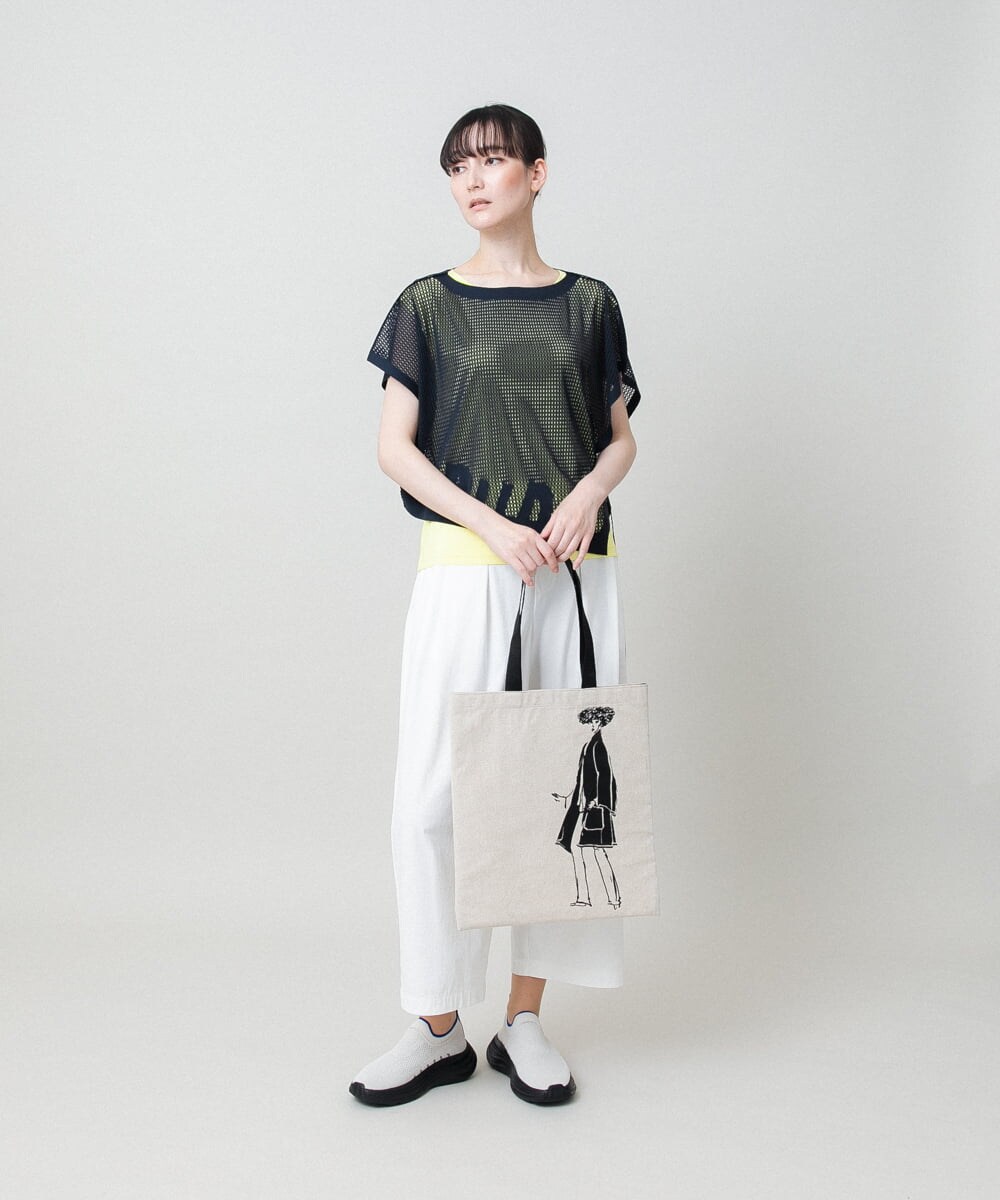 RSKHE02390 TRUNK HIROKO KOSHINO(ヒロココシノ) アシンメトリープリモーディアルベスト/日本製/洗える ネイビー