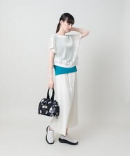 RSKHE02390 TRUNK HIROKO KOSHINO(ヒロココシノ) アシンメトリープリモーディアルベスト/日本製/洗える ネイビー