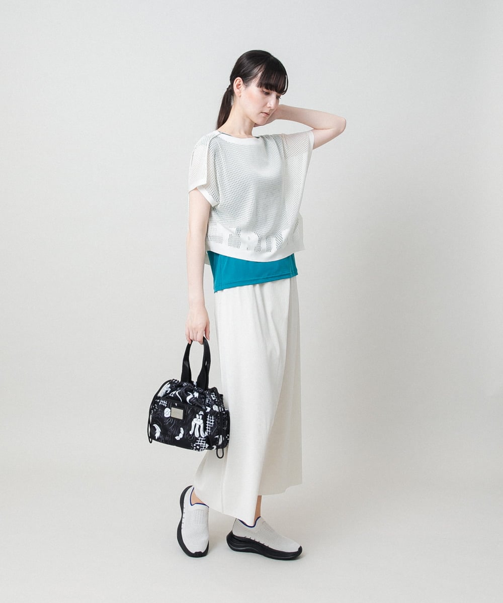 RSKHE02390 TRUNK HIROKO KOSHINO(ヒロココシノ) アシンメトリープリモーディアルベスト/日本製/洗える ネイビー