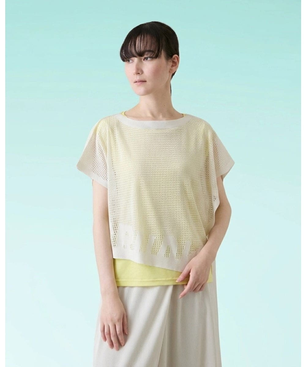 RSKHE02390 TRUNK HIROKO KOSHINO(ヒロココシノ) アシンメトリープリモーディアルベスト/日本製/洗える ホワイト