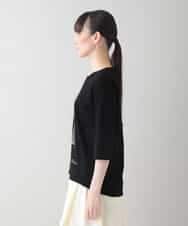 RSKIC10330 TRUNK HIROKO KOSHINO(ヒロココシノ) デザイン画プリントカットソー /日本製/洗える ブラック