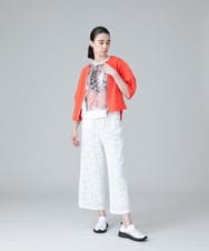 RSLIW25390 TRUNK HIROKO KOSHINO(ヒロココシノ) フラワーレースワイドパンツ/洗える ホワイト