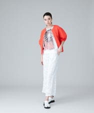 RSLIW25390 TRUNK HIROKO KOSHINO(ヒロココシノ) フラワーレースワイドパンツ/洗える ホワイト